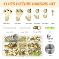 thumbnail image 3 of Picture Hanging Kits 230pcs, Heavy Duty Picture Hangers for Drywall, Picture Hooks, Picture Hooks for Hanging Mirrors, Picture Frame Hangers with Nails, Hanging Wires, etc, 3 of 4