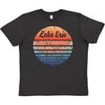 thumbnail image 3 of Inktastic Lake Erie Distressed Retro Sunset Youth T-Shirt, 3 of 5