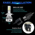 thumbnail image 6 of Lasfit H4 9003 HB2 LED Headlight Bulbs High/Low Beam, 60W 6000LM 6000K , LA Plus Series ,2 Bulbs, 6 of 9