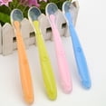 thumbnail image 4 of Baby Feeding Spoon Infant Non-slip Training Silicone Soft Spoon Newborn Feeding Tableware, Green, 4 of 7