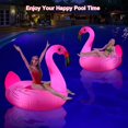 thumbnail image 3 of Pool Floats Ksheat Big Flamingo Swan con energía solar y LED, 3 of 7
