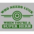 thumbnail image 2 of Junior's Marvel St. Patrick's Day Captain America No Luck Needed Graphic T-Shirt, 2 of 3
