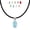 black, silver, aquamarine blue, variant on Choice of Colors Austrian Crystal Pear Leather Cord Necklace – 20 inch - Clear