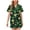 Army Green*1, variant on St. Patrick's Day Pajama Set Women's Green 2 Piece Short Sleeve Button Front Milk Silk Sleepwear Elastic Waist Shorts Plus Size S - 2XL Loungewear