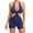 Navy, variant on Wyongtao Women's Yoga Jumpsuits Sexy Criss Cross Halter Neck Sleeveless Shorts Bodysuits Tops Clubwear,Navy M