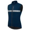 thumbnail image 1 of Men Fleece Lined Cycling Vest Windproof Reflective Sports Safety Bike Vest for Riding Running Jogging Hiking, 1 of 7