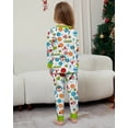 thumbnail image 4 of Pijamas familiares a juego de Navidad 2025, pijamas de dibujos animados de muñeco de nieve alegre, conjunto de ropa para niños adultos, mono de bebé + ropa para perros, 4 of 5