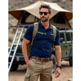 thumbnail image 2 of NY Threads Men's Polo Shirt Short Sleeves UPF 50+ Quick Dry Performance Tactical Pique Jersey Golf Shirt, Small, Navy Blue, 2 of 7