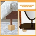 4 Pcs Heightening Block Risers for Desk Legs Sofa Risers Heavy Duty