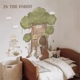 thumbnail image 2 of Adhesivos de pared de dibujos animados con forma de árbol de bosque con bonitos conejitos con luz LE, 2 of 2