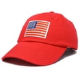 thumbnail image 4 of DALIX American Flag Hat Premium USA Baseball Cap in Red, 4 of 7