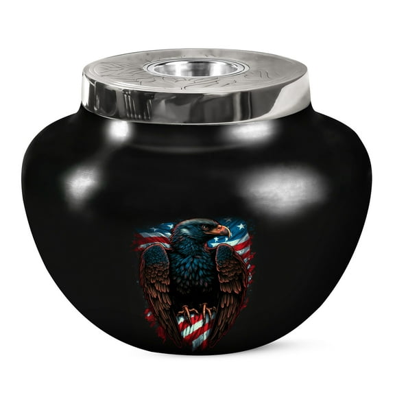 KARYLIZ Eagle Cremation Urn - Large Urn For Human Ashes Adult Female - Urn For Ashes For Women - Urns For Human Ashes Adult Female - Funeral Ashes Memorial - Urns For Human Ashes Adult Man 10 Inch