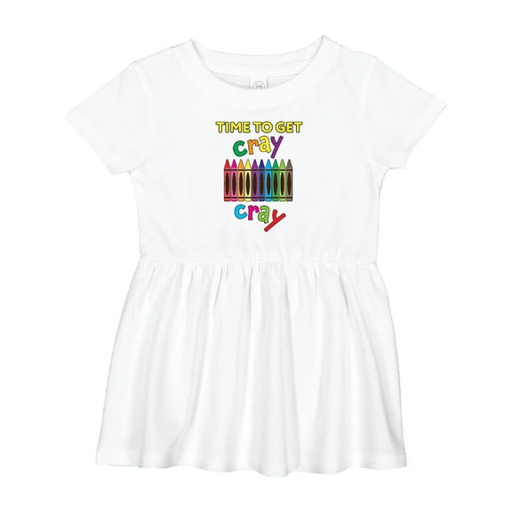 Inktastic Time to Get Cray Cray Crayons Humor Girls Baby Dress