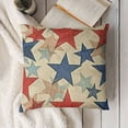 thumbnail image 3 of YINGXI 4th of July Throw Pillow Cover,Blue Red White Stars Patriotic Decorative Outdoor Cushion Cover Independence Memorial Day Pillow Cases Linen Farmhouse for Sofa Couch Bed 12x12in, 3 of 5
