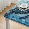 thumbnail image 5 of HAOXIT  Square Tablecloth , Ocean Coastal Marine Animal Seaweed Coral Washable Spill Proof Table Cloth Cover for Dining Kitchen Home Restaurant Party Decoration 36*36, 5 of 8