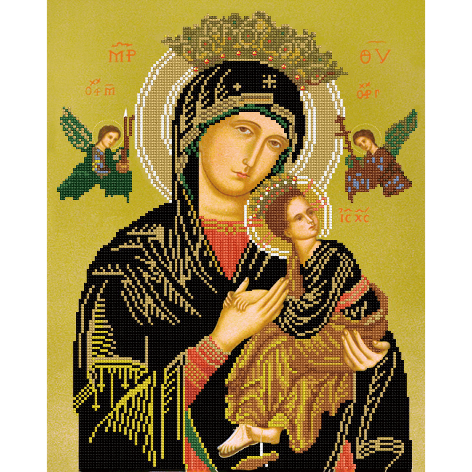 Diamond Dotz Our Lady of Perpetual Help Portrait Diamond Painting Kits for Adults - Diamond Art Kits a Relaxing Creative Craft Kit with Dotz Gems 19"x15.7"