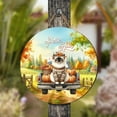 thumbnail image 4 of Hello Fall Autumn Ragdoll Pumpkins Pickup Truck Round Wood Sign Cat Lover Kitten Owner Gifts Idea Hanging Wall Home Decor - 13011, 4 of 5