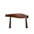 thumbnail image 6 of Set of 2 Dining Chairs, Mid Century High-back Chair with Fabric Upholstered, Four Round Wooden Legs Supports, Office Chair for Dining Room, Office, Bedroom, Walnut&Dark Gray, 6 of 7