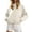 White, variant on Womens Versatile Hooded Jacket Zip Front with Pockets Lightweight Windbreaker for Everyday Outerwear Activities ,XXL