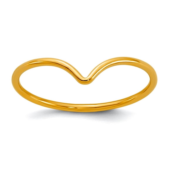 1/20 14k Gold Filled Chevron 1.0mm Ring Size 8 Ring for Women - .4 Grams