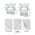 thumbnail image 6 of Turquoise Floral Butterfly Kitchen Curtains Sets 36 Inch Length with Valance, Spring Rustic Botanical Flowers Swag Valances and Tiers Curtain Set Drapes Swag Curtains for Living Room, Bathroom, 6 of 6