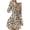 ☪021-Khaki, variant on Nuoqisi Summer Dresses for Women Long Sleeve Casual Print Slim Elastic Pleated V Neck Dress 2026 A Line Tunic Dress