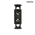 thumbnail image 4 of Guardurnaity 100 piezas Tapón de plástico Ropa Cordón Cordón Bloqueo Topes Solo Doble Agujero Frijol Toggle Paracord Bag Negro 2.50.8 Type2 NO2, 4 of 6