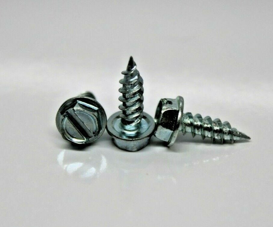 8 x 1/2" Slotted hex washer head Sheet metal screws Self tapping