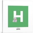 thumbnail image 1 of ARTCANVAS Kids Animal Alphabet Letter H Canvas Art Print - Size: 36" x 36" (1.50" Deep), 1 of 9