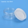thumbnail image 4 of Uxcell 3oz/ 80ml Round Plastic Jars with White Screw Top Lid for Storage 2Pack, 4 of 5