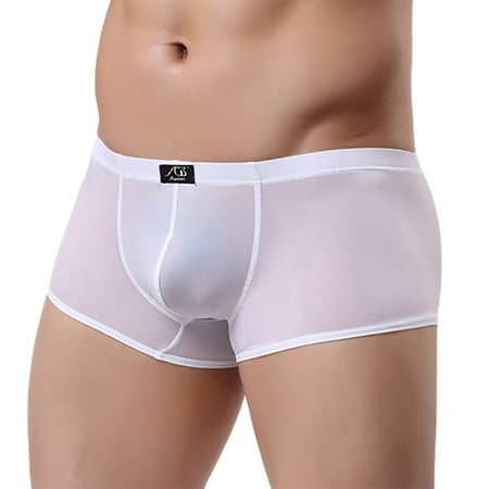 

DORKASM Boxers Briefs for Men Comfortable Soft Mens Trunk Underwear Underwear for Men White L