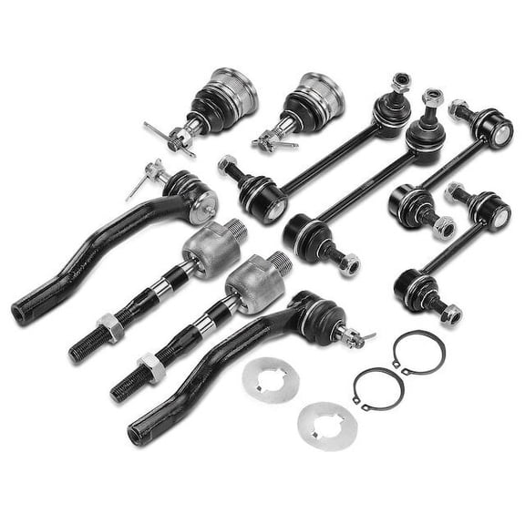 Ball Joint and Tie Rod Kit 10 - Compatible with 2009 - 2013 Mazda 6 2010 2011 2012