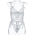 thumbnail image 4 of Conjunto de lencería Gibobby Halter Body Bowknot Mujer Encaje Sexy Negro XXL, 4 of 5