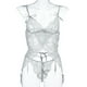 thumbnail image 3 of Conjunto de lencería Gibobby Halter Body Bowknot Mujer Encaje Sexy Íntimos Morado XXL, 3 of 5