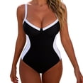 thumbnail image 3 of Fewfanhot Womens Swimsuit One Piece Swimsuit Tummy Control Bathing Suit Slimming Color Block Swim Suits, 3 of 7