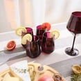 thumbnail image 2 of Thyme & Table 4-Pack Stemless Angled Wine Glass Set, Purple, 2 of 4