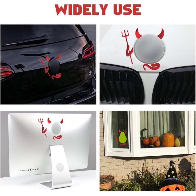 Cute 3D PVC Small Devil Style Demon Car Sticker Auto Car Emblem Decal Decoration – buy at low prices in the online store