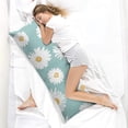 thumbnail image 4 of Wildflower Daisy Body Pillow Cover 20x54 - Long Pillow Case with Hidden Zipper - Artistic Daisy Print - Cozy & Stretchy for Maternity Use, 4 of 5