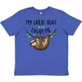 thumbnail image 3 of Inktastic My Great Aunt Loves Me Cute Sloth and Baby Youth T-Shirt, 3 of 5