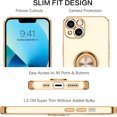 thumbnail image 3 of CRKMGS-for iPhone 13 Case, Phone Case iPhone 13, Slim Fit 360° Ring Holder Shockproof Kickstand Magnetic Car Mount Supported Non-Slip Protective Women Girls Boys Cover for iPhone 13 6.1 Inch, White, 3 of 4