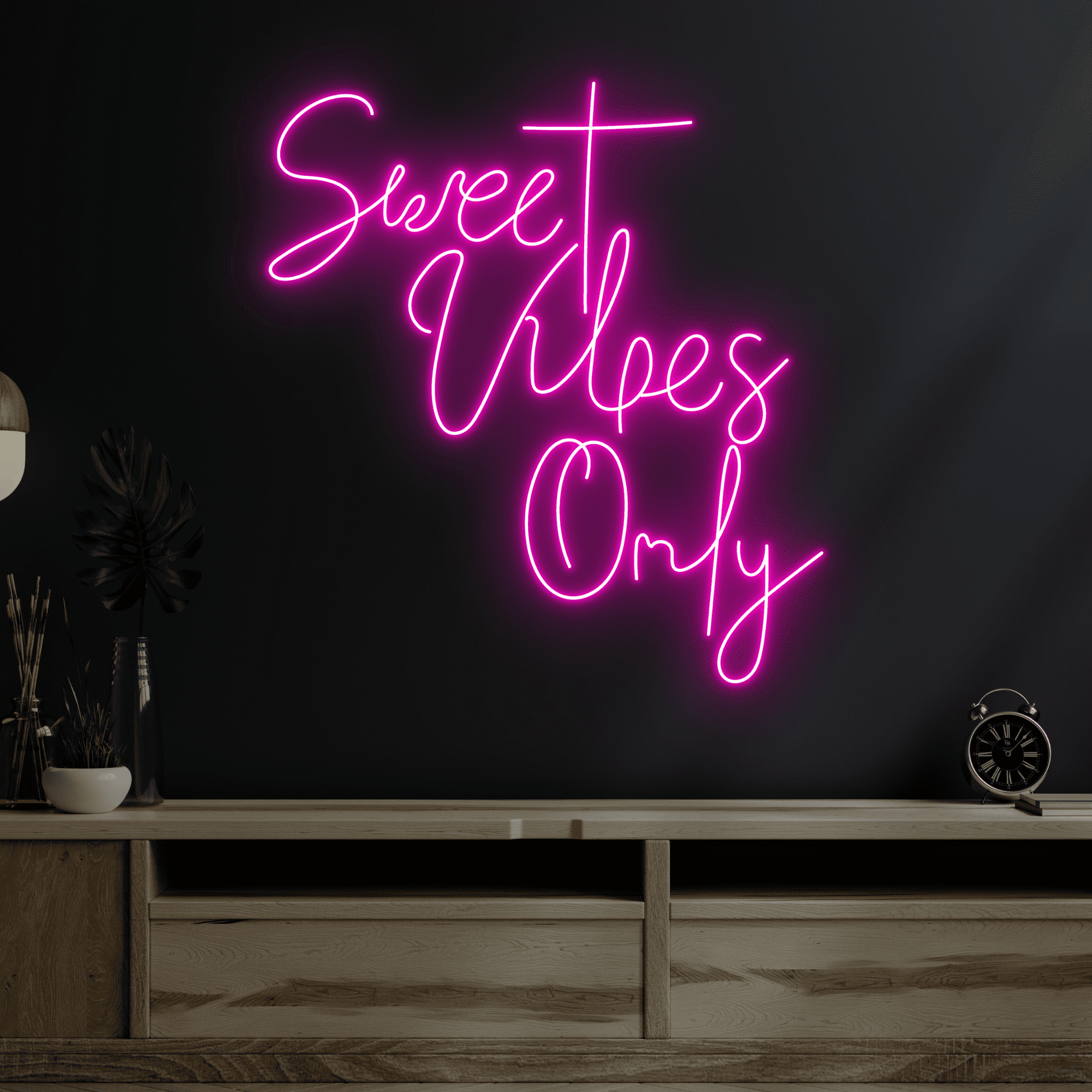 C-craft Sweet Vibes Only Neon Sign Wall Art Living Room Wall Decor