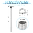 thumbnail image 2 of Uxcell M12 Fine Thread Carbon Steel Lamp Pipe Kit, 10 Set 200mm/7.9" Hollow Tube Adapter Fasteners, 2 of 5