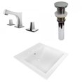 thumbnail image 1 of American Imaginations 21.5-in. W 3H8-in. Ceramic Top Set In White Color - Drain Incl. AI-33255, 1 of 9