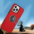 thumbnail image 2 of For Apple iPhone 15 Pro Max 6.7 inch Metal Ring Stand Magnetic Car Mount Hybrid Impact Protective Shockproof Case Cover Black, 2 of 4