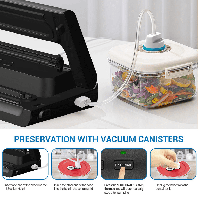 Food Sealing Machine Vacuum Food Preservation Machine Reusable Food Vacuum  Sealer Saver Machine Air Sealer For