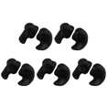 thumbnail image 1 of 1 par de tapones para los oídos impermeables tapones para los oídos de silicona accesorios de natación negro, 1 of 6