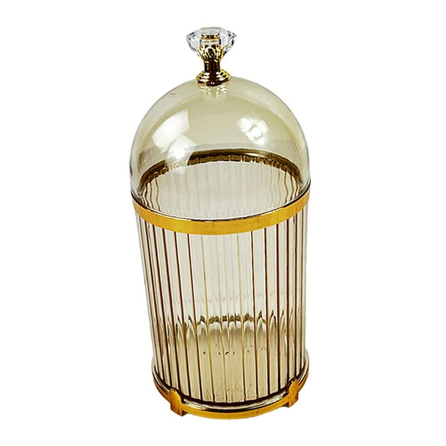 Bocal de Rangement Transparent Moderne Support de Fourchette à Fruits pour Fête Maison Restaurant Ambre