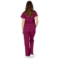 thumbnail image 3 of Ultrasoft Scrubs Womens Premium Junior Fit Adult Female Scrub Sets Burgundy L, 3 of 3