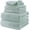 Green, variant on Aqua 6 Piece Quick Dry Lint Free Microfiber Bath Towel Set