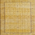 thumbnail image 1 of Ahgly Company Machine Washable Indoor Square Traditional Chrome Gold Yellow Area Rugs, 4' Square, 1 of 7